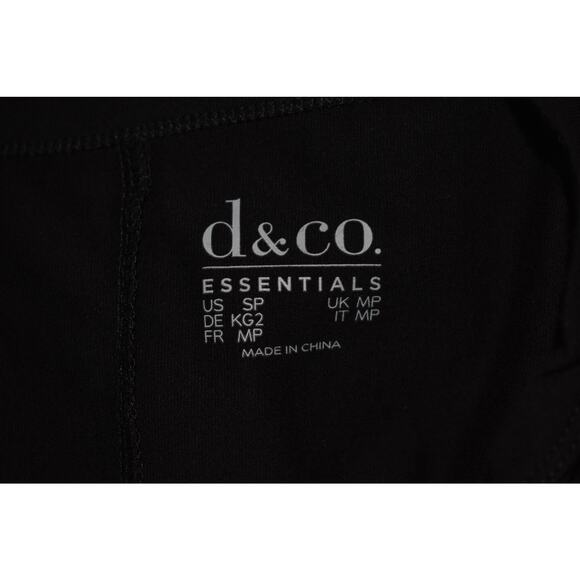 DENIM & CO. NEW‎ $64 Essentials Split V-Neck Knit Maxi Dress Black PS - Picture 3 of 3